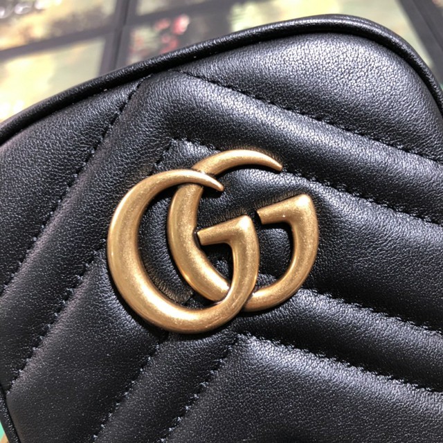 Gucci經典款女包 598597 古馳Gucci迷你豎款相機包 Gucci單肩斜跨女包  gqy2432